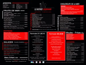 menu 2016 bistrot gourmand